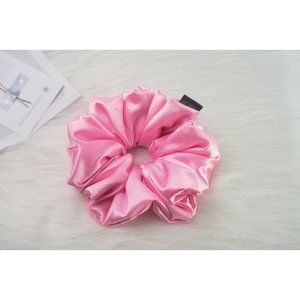 Oversize Lovely Pink Handmade Hair Scrunchies Ponytail | Cute Hair Scrunchies